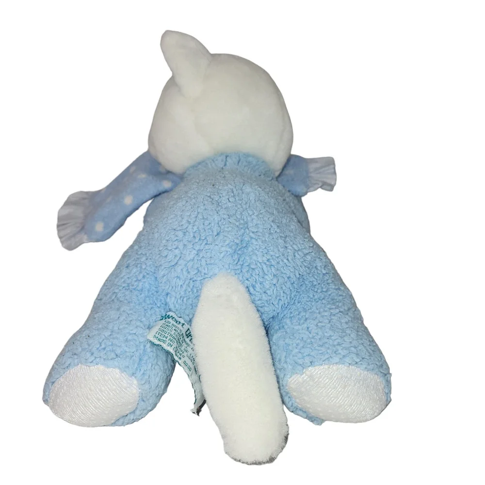 Russ Baby Plush Sweet Dreams Kitty Cat Blue White Sherpa Rattle Lovey 21740‎ 9
